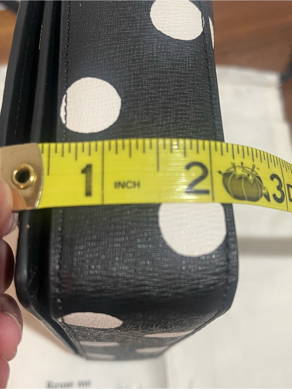 kate spade Black and White Polka Dot Chain Crossbody - Picture 5 of 5